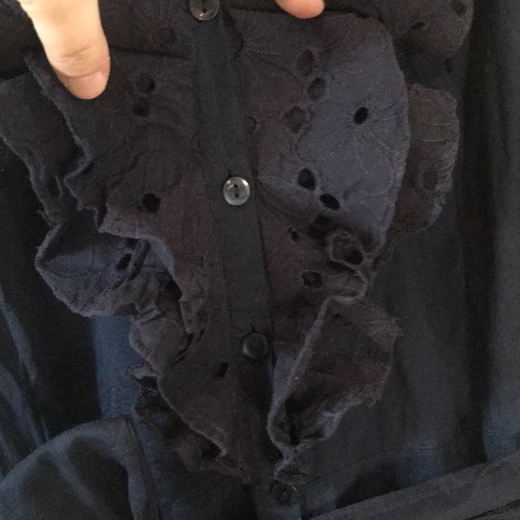 Feminine Ruffle Shirt Dress - Picture 4 of 7